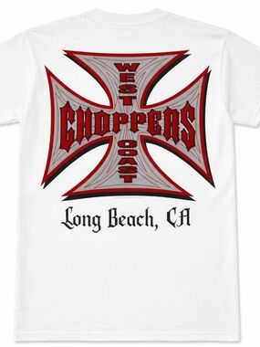 West Coast Choppers Long Beach Graphic Tee - White/Red Not New Vintage Size 2X